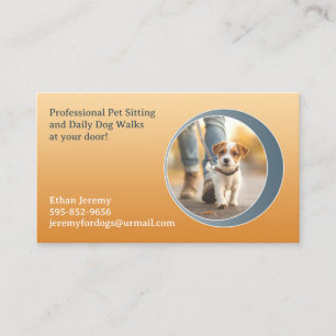 Dog Walking Pet Sitting Business Card Template