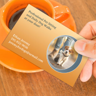 Dog Walking Pet Sitting Business Card Template