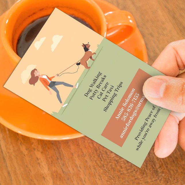 Dog Walking Pet Sitting Business Card Template (Creator Uploaded)