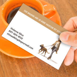 Dog Walking Pet Sitting Business Card Template 