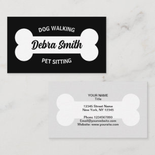 Dog walking pet sitting business card template