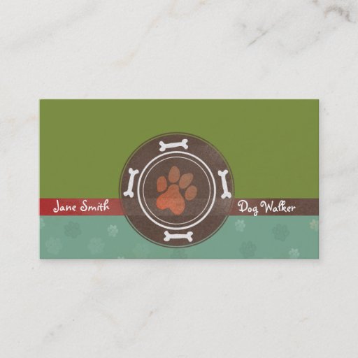 Customizable dog walking & Pet Sitting business cards