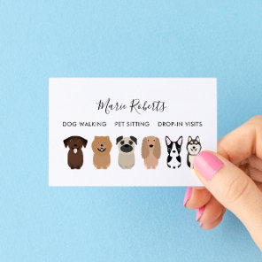 Dog Walking, Pet Sitting, Cat Care, Boarding Business Card