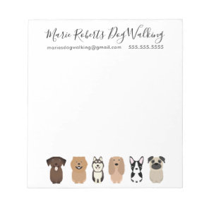 Dog Walking, Pet Sitting, Dog Boarding, Drop In Notepad