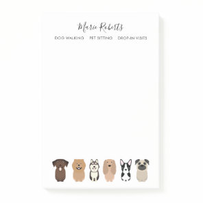 Dog Walking, Pet Sitting, Dog Boarding, Drop In Post-it Notes