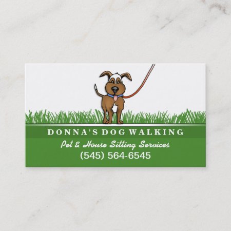 Dog Walking & Pet Sitting Services Business Card