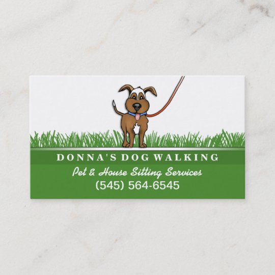 Dog Walking & Pet Sitting Services Business Card