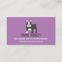 Dog Walking Pet Sitting Services Cute Puppy Business Card
