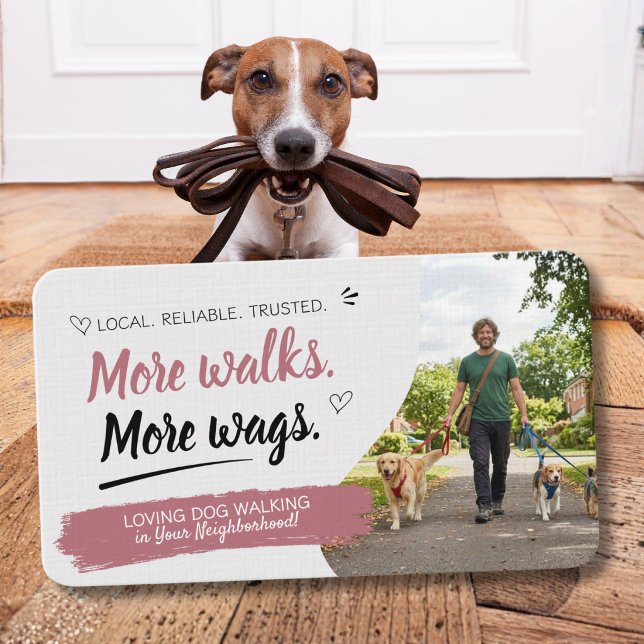 Dog Walking Pet Sitting with QR Code Business Card (Dog Walking Business Card with QR Code)