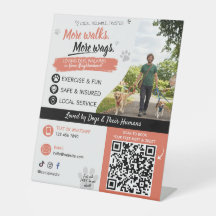 Dog Walking Pet Sitting with QR Code Business