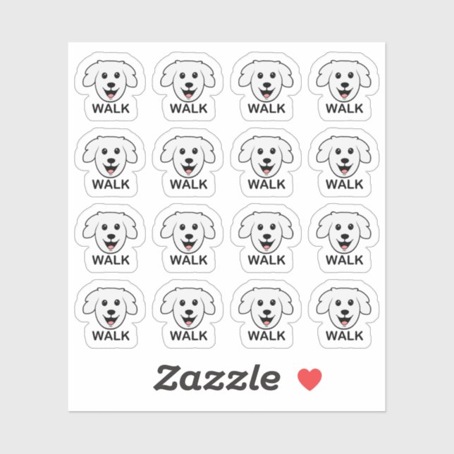 Dog Walking Reminder Leash Exercise Bujo Planner Sticker (Sheet)