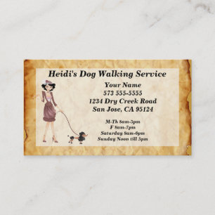 Dog Walking Service Business Card