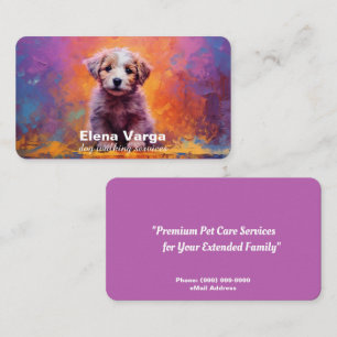 Dog Walking Services Business Card