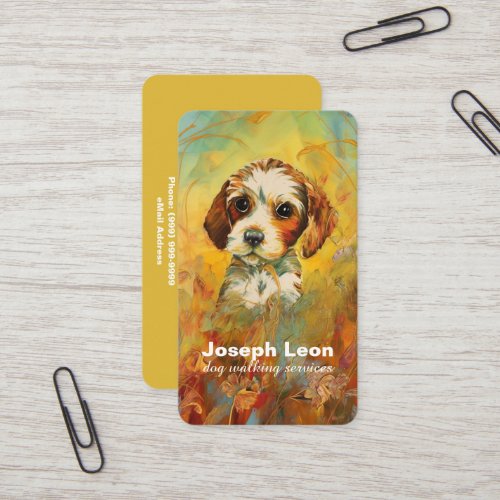 Dog Walking Services Business Card