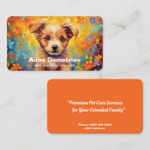 Dog Walking Services Business Card