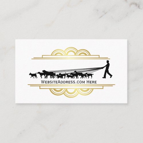 Dog Walking Silhouette Business Card