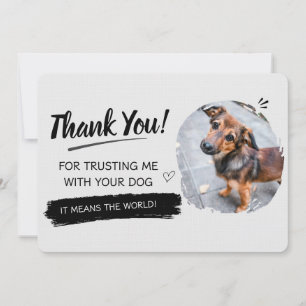 Dog Walking Thank You Card