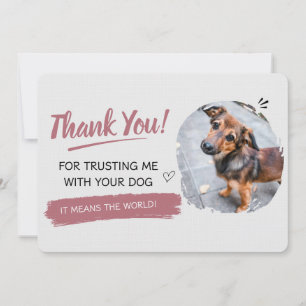 Dog Walking Thank You Card