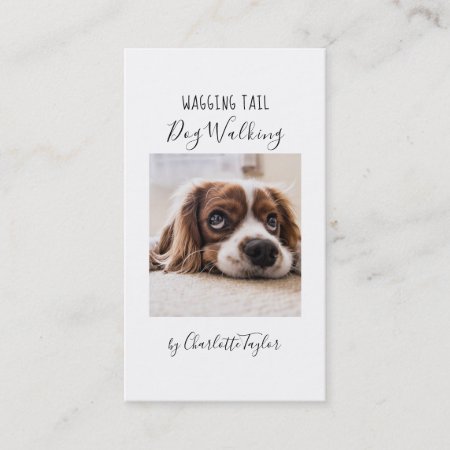 Dog Walking Theme Cute Business Card
