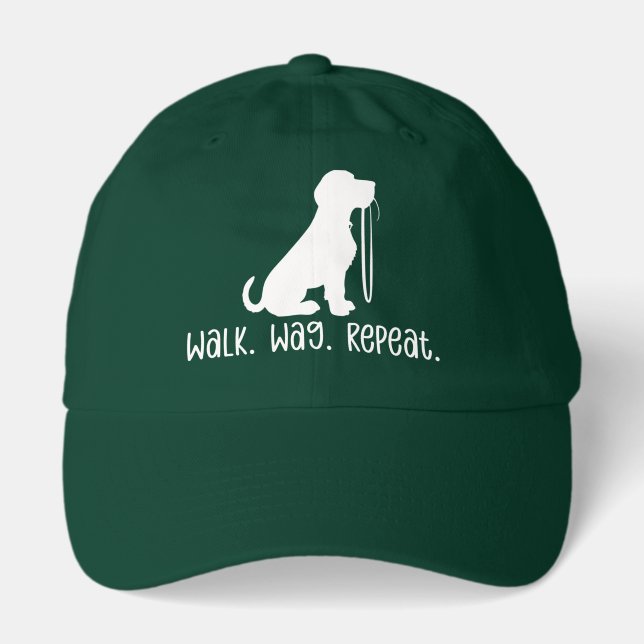 Dog Walking - Walk. Wag. Repeat.  Hat (Front)
