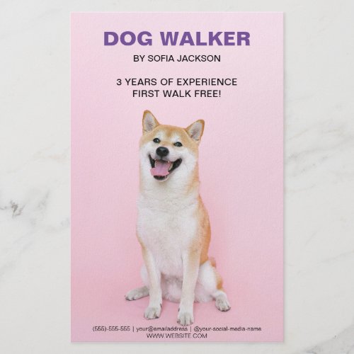 Dog Walking Walker Business services  Flyer