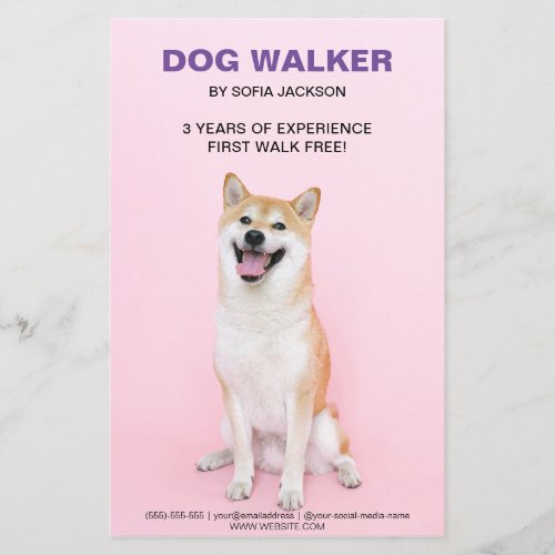 Dog Walking Walker Business services  Flyer