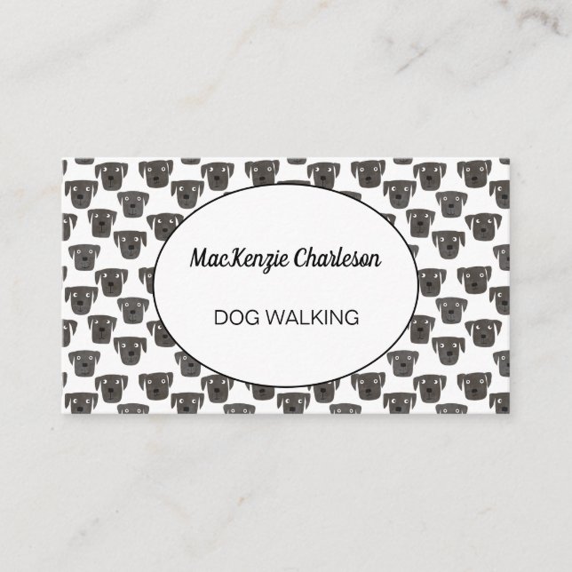 Dog Walking Watercolor Business Card (Front)