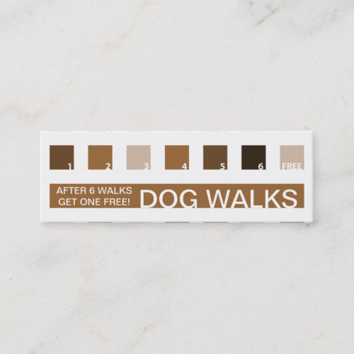DOG WALKS customer appreciation mod squares Loyalty Card