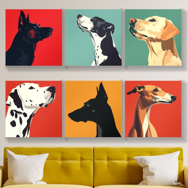 Dog Wall Art Acrylic Photo Tile (Living Room)