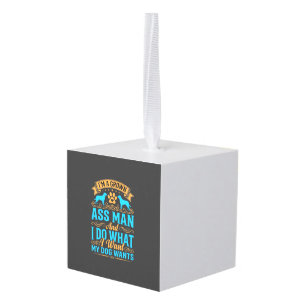Dog Wants Funny Grown Man Cube Ornament