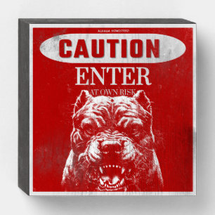 Dog warning sign