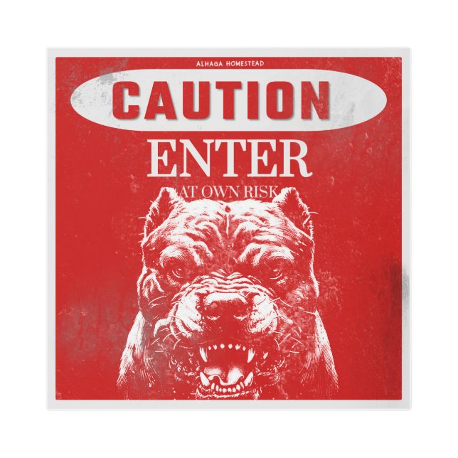 Dog warning sign (Front)