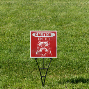 Dog warning sign