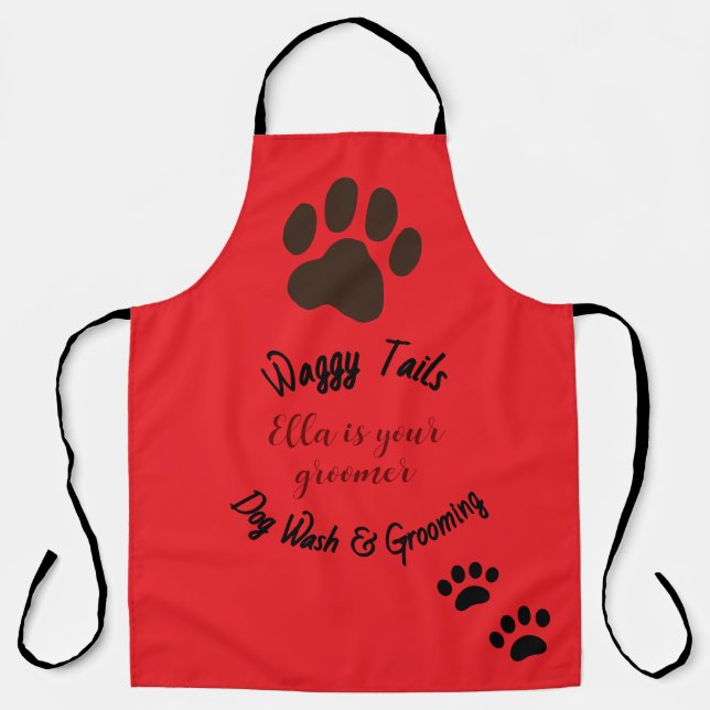 Dog Wash & Groomer Customized Apron (Front)
