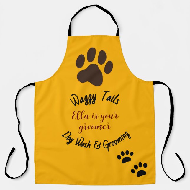 Dog Wash & Groomer Customized Apron (Front)