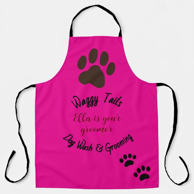 Dog Wash & Groomer Customized Apron (Front)