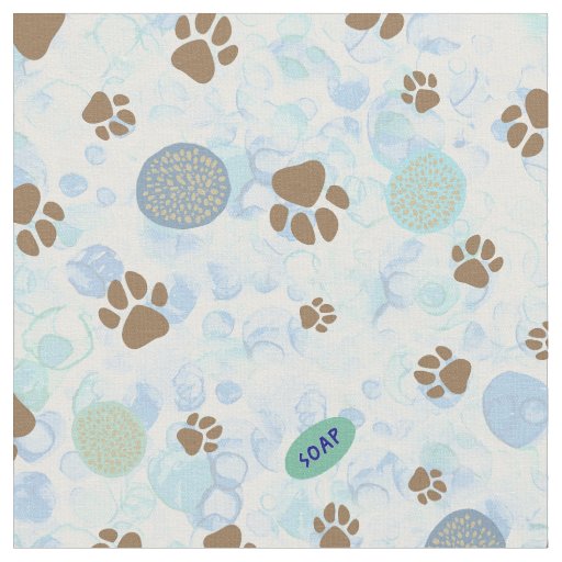 Dog Wash In Bubble Bath Soap And Sponge Fabric