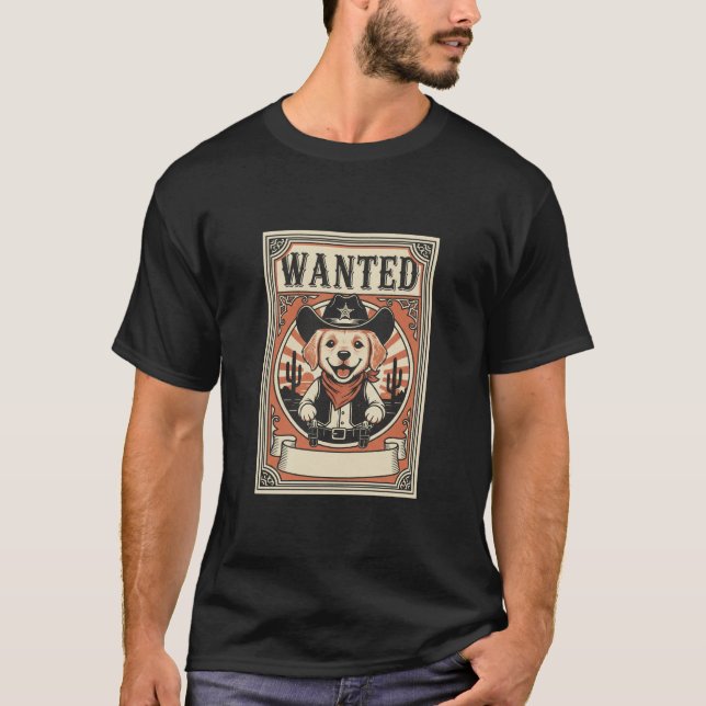 Dog wasted Cute Western cowboy sheriff hat  T-Shirt (Front)
