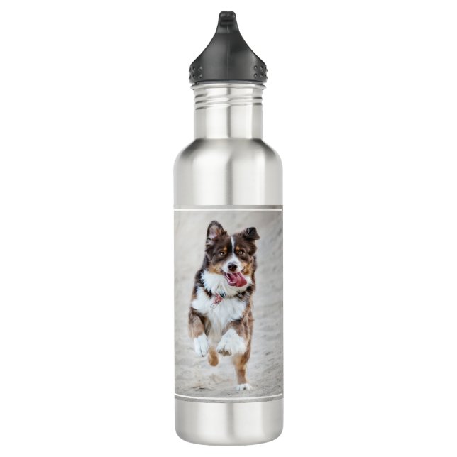 Dog Water Bottle - Custom Personalized Dog Photo (Right)