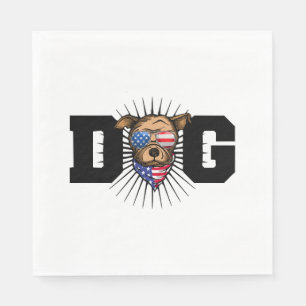 Dog Wear Flag Napkins