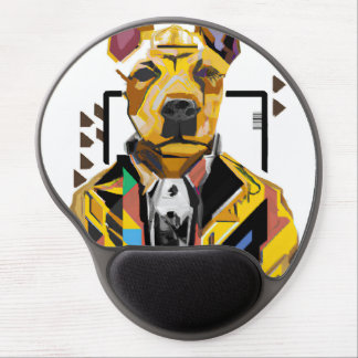 Dog Wearing a Suit: Digital Art Gel Mouse Pad
