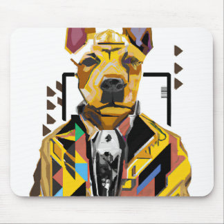 Dog Wearing a Suit: Digital Art Mouse Pad