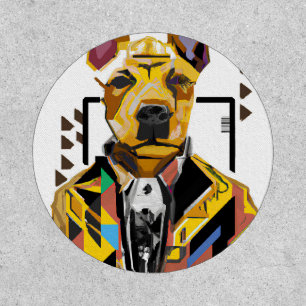 Dog Wearing a Suit: Digital Art Patch