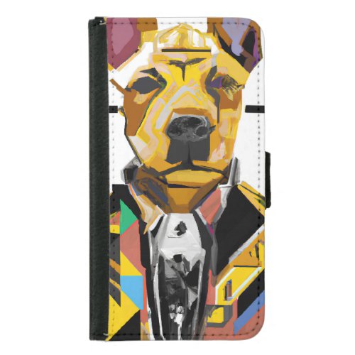 Dog Wearing a Suit Digital Art Samsung Galaxy S5 Wallet Case