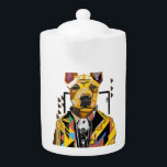 Dog Wearing a Suit: Digital Art Teapot<br><div class="desc">Artwork by: Brady Arnold.</div>