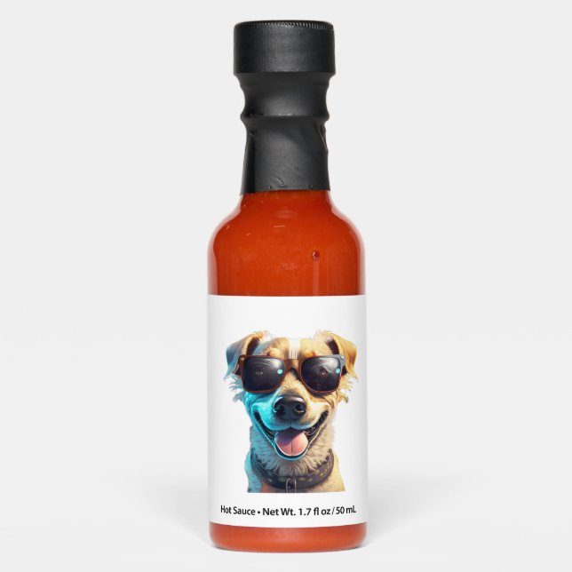 dog wearing sunglasses Active  Hot Sauces (Front)