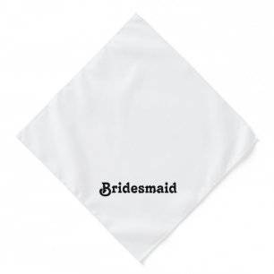 Dog wedding Bridesmaid cute custom black white Bandana