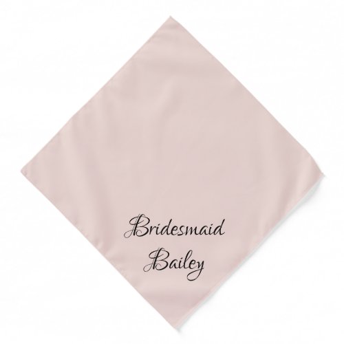 Dog wedding bridesmaid cute name blush pink bandana