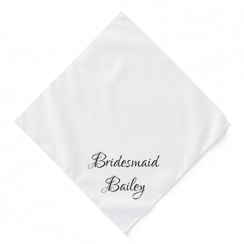 Dog wedding bridesmaid cute name white pet bandana