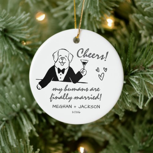 Dog Wedding Celebration Ornament